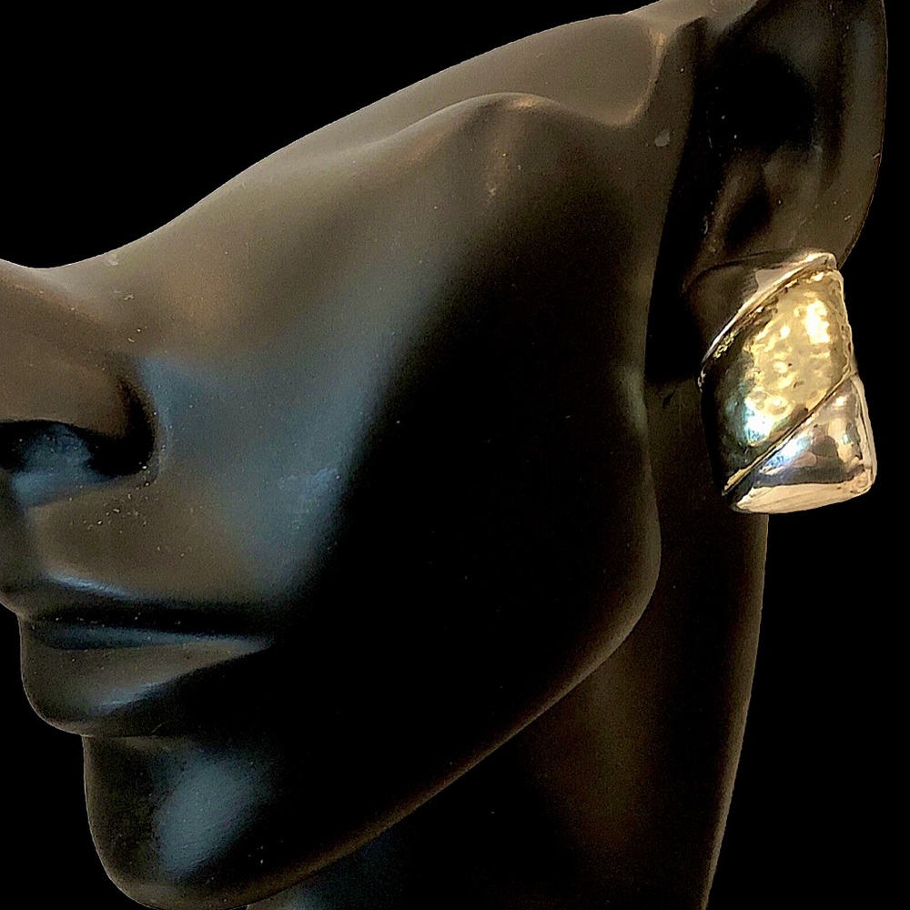 SIMON SEBBAG Sterling Silver Vermeil Clip On Earrings